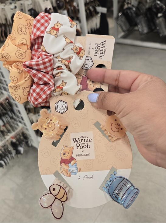 Accessories - Winnie the Pooh x Primark Hair Clip & Scrunchie Set - Yellow, Red, Cream, Blue